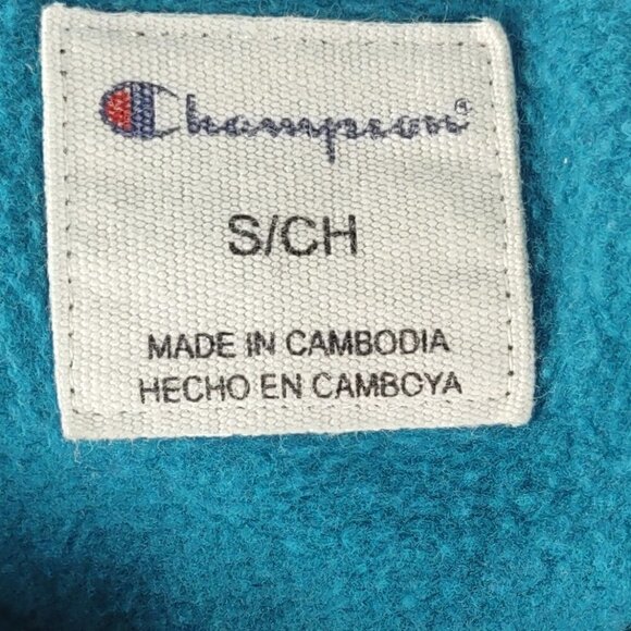 Champion Women's Blue Tie Dye Cotton Blend Hoodie. Size S/CH - Picture 9 of 11